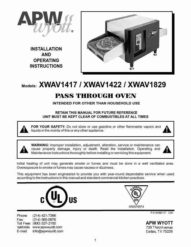 APW Wyott Oven XWAV1417-page_pdf